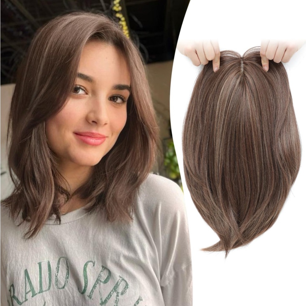 Brown Wavy Hair Extensions with Natural Texture